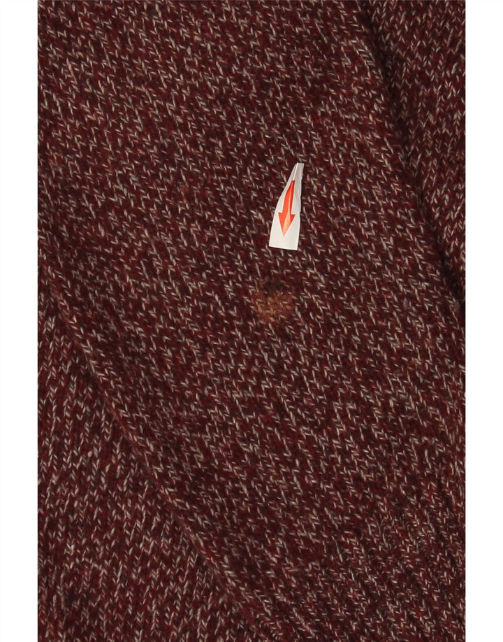 Męski sweter z okrągłym dekoltem Barbour, średnia, bordowa wełna