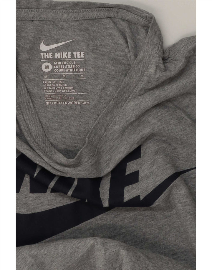 Męski T-shirt Nike Athletic Cut Graphic Top, średnioszary, nakrapiany