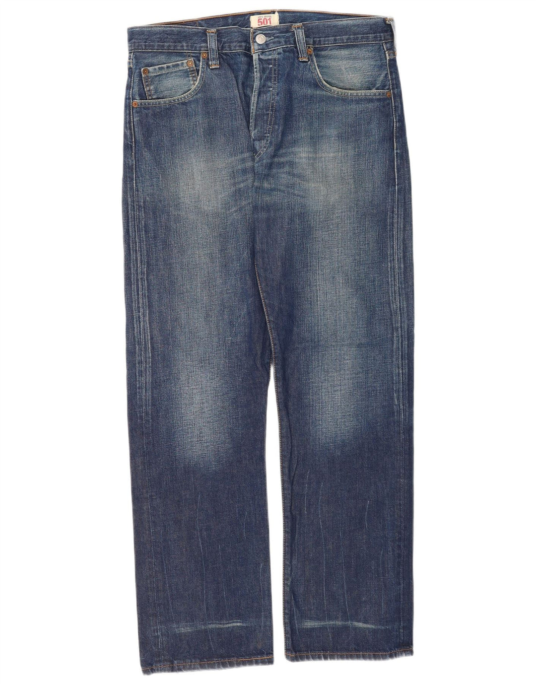 Męskie jeansy Levi's 501 Straight W34 L32 Niebieskie bawełniane