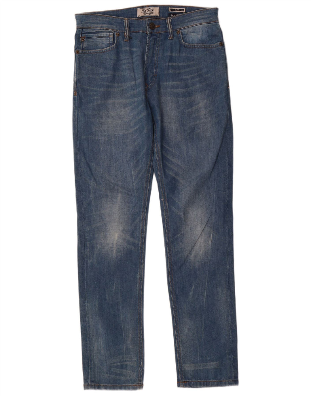 Męskie jeansy slim fit Fat Face W32 L32 Niebieskie bawełniane