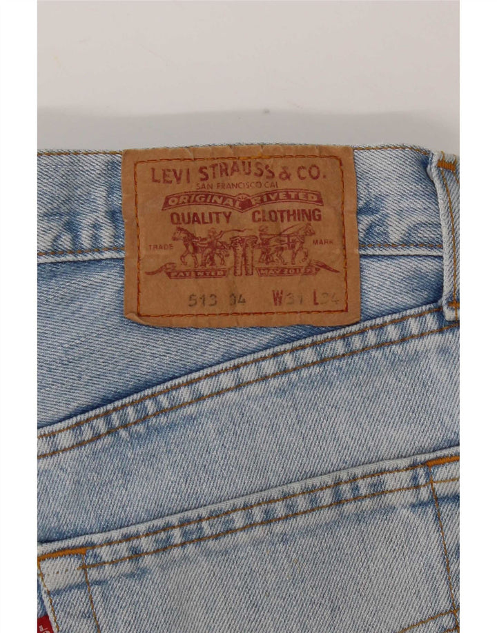 Męskie dżinsy Levi's 513 Straight W31 L34 Niebieskie