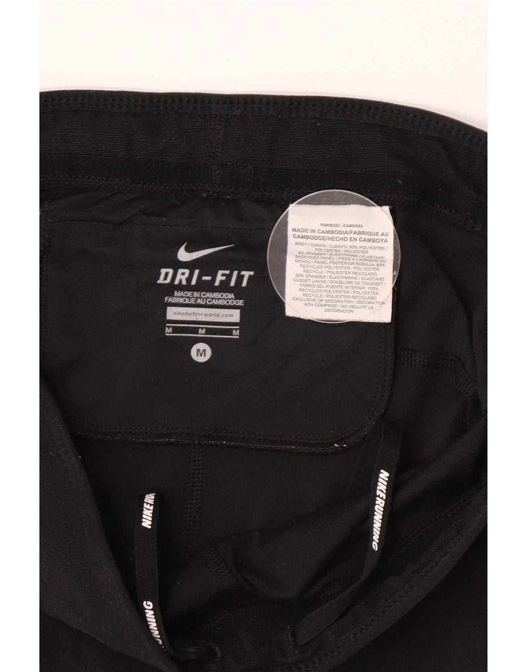 Damskie legginsy Nike Dri Fit UK 12, średni czarny poliester