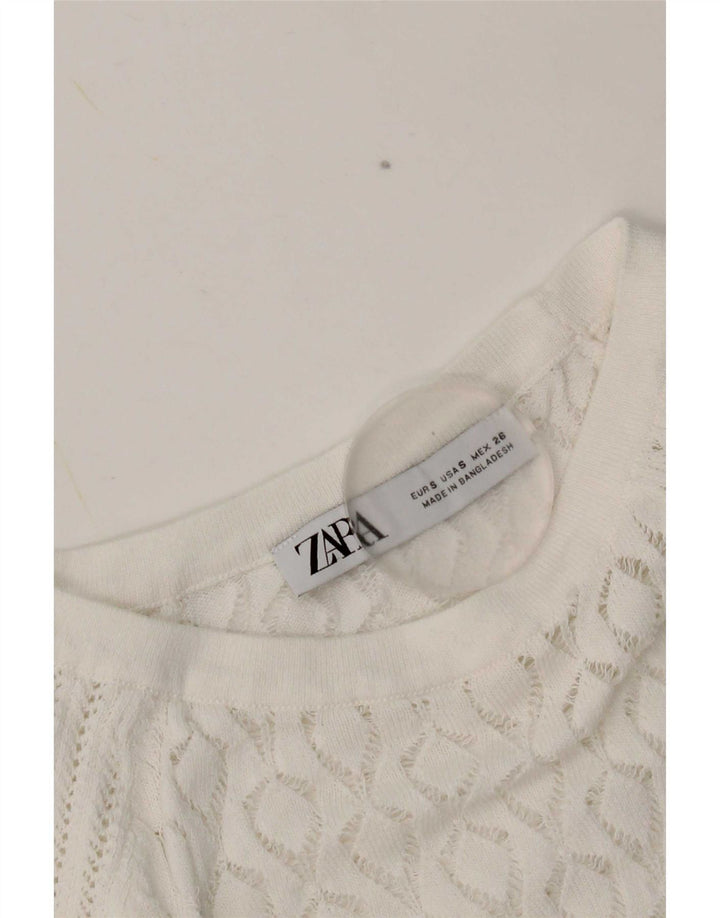 Damska bluzka Zara Crop Top UK 8 Small White