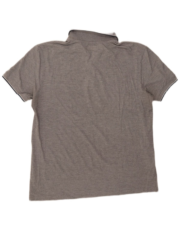 Męska koszulka polo KAPPA 2XL Szara, bawełniana w plamki
