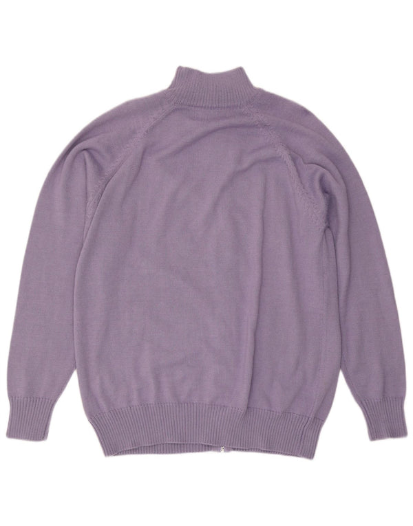 Męski sweter KAPPA 3XL Fioletowy akryl z blokami kolorów