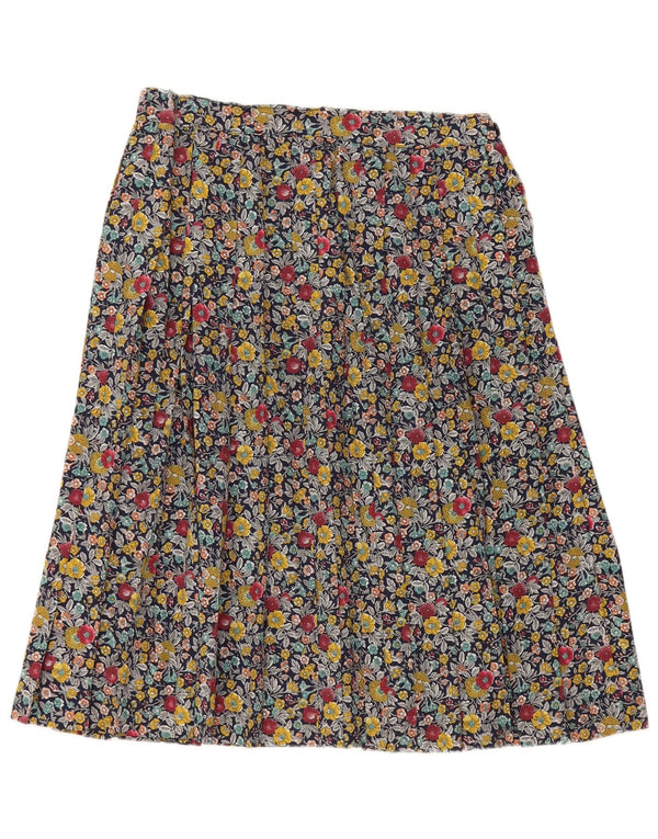 VINTAGE Womens A-Line Skirt W28 Medium Multicoloured Floral