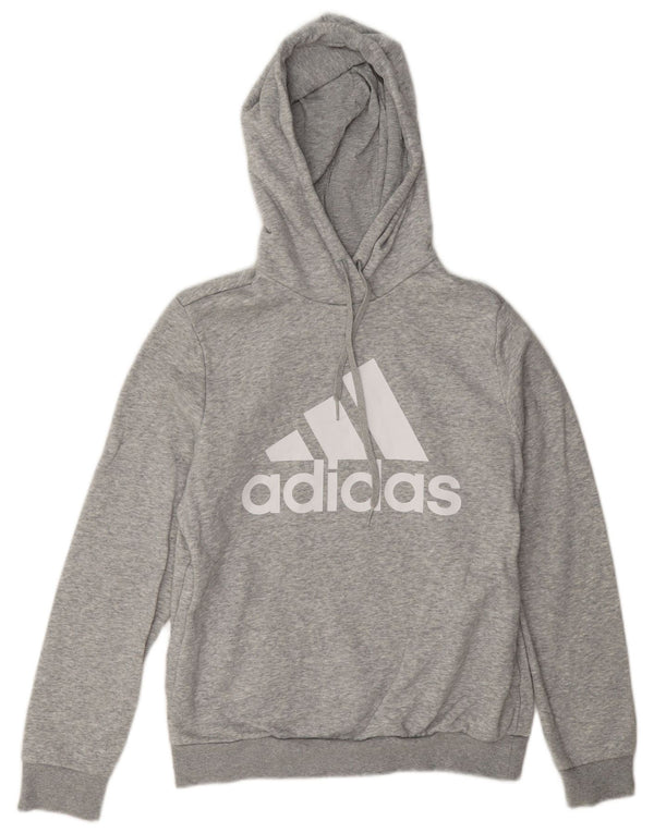 Damska bluza z kapturem Adidas Graphic UK 12/14 Średnia szara, nakrapiana bawełna