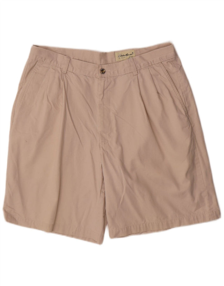 Męskie spodenki chino EDDIE BAUER W35 duże, beżowe, bawełniane