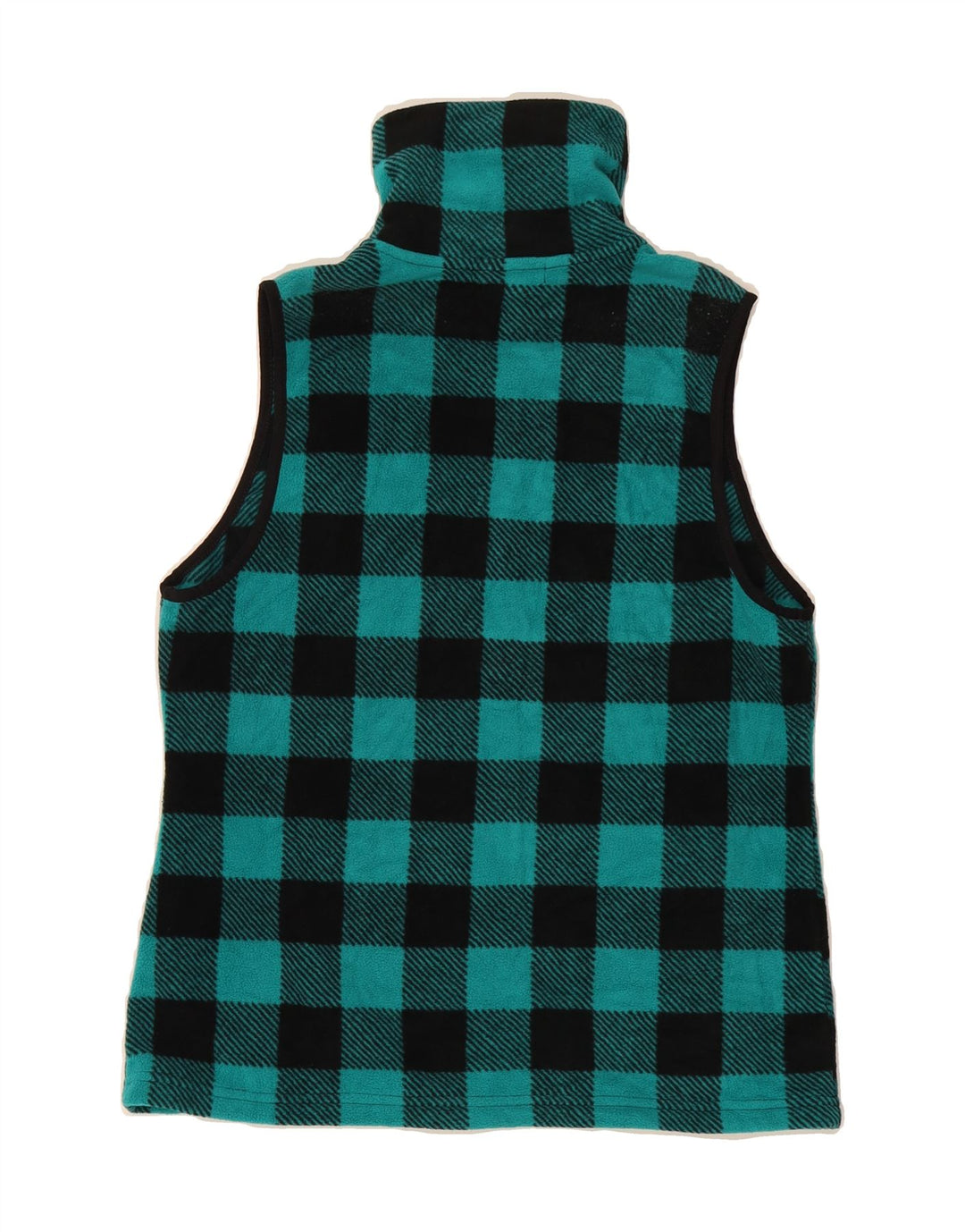 CHAPS Mens Petite Fleece Gilet UK 36 Small Turquoise Check Vintage Chaps and Second-Hand Chaps from Messina Hembry 