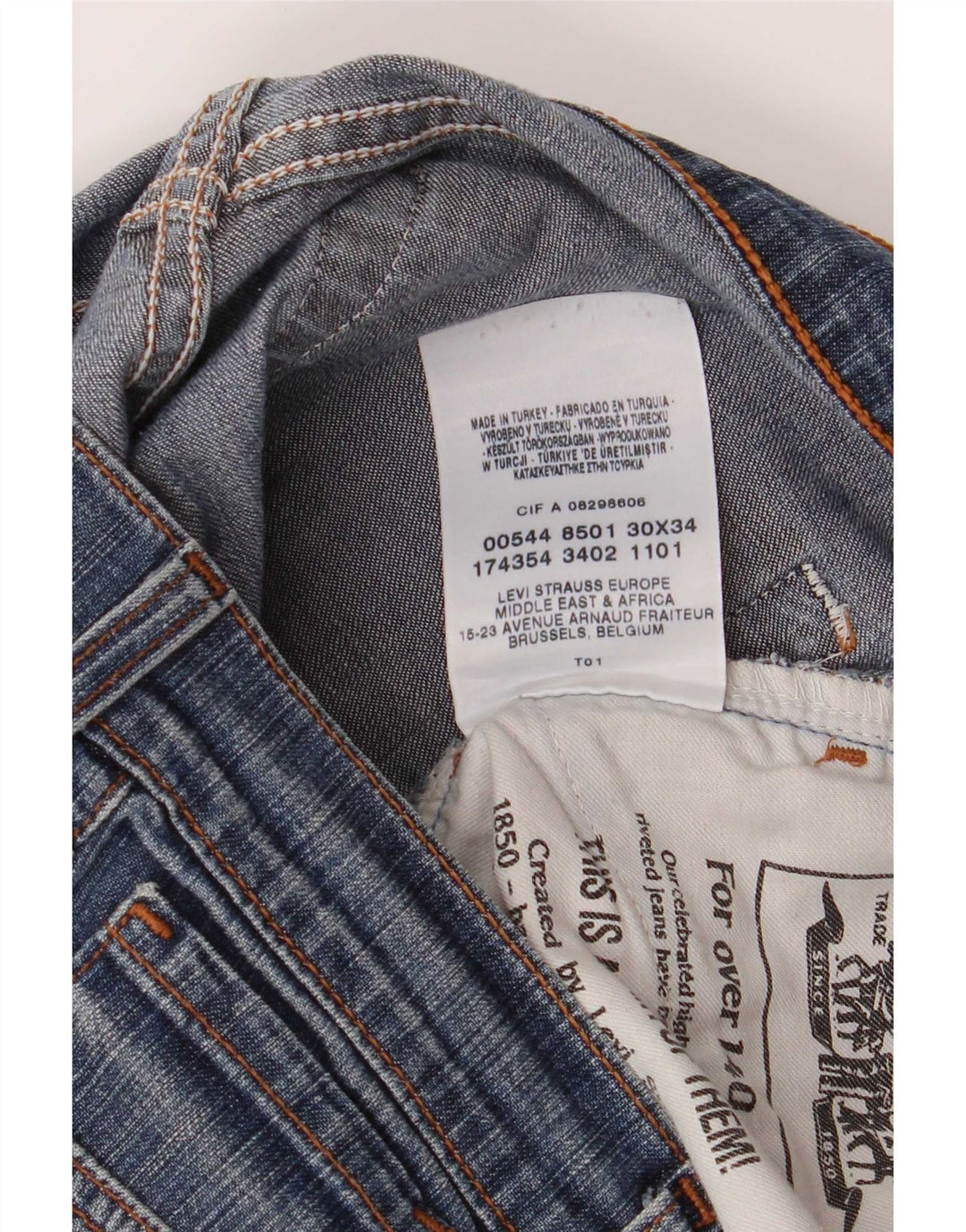 Damskie jeansy rozkloszowane Levi's W30 L30 Niebieskie bawełniane