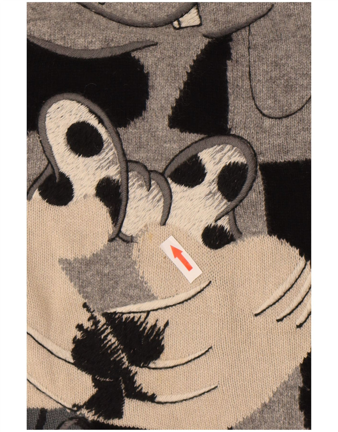 Damski sweter Iceberg Looney Tunes z wywijanym dekoltem IT 46, duży, czarny, wełniany