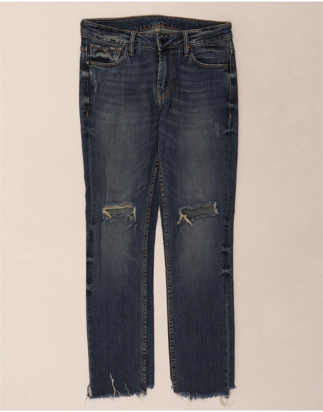 Damskie jeansy Guess w trudnej sytuacji W30 L29 niebieskie