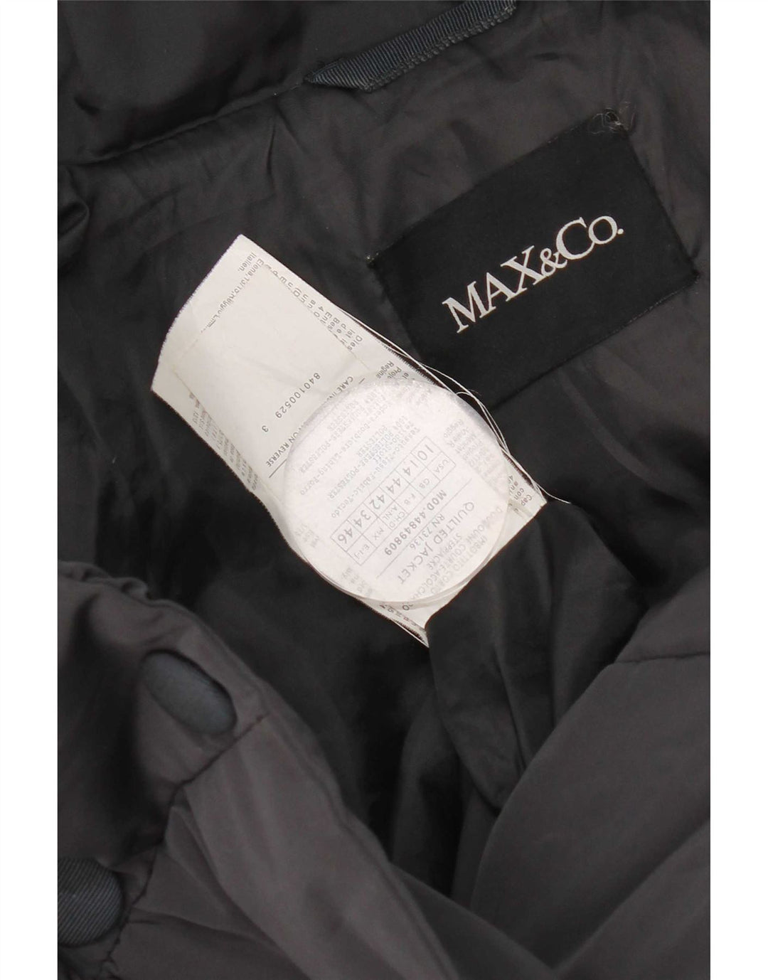 Męska ocieplana kurtka Max & Co. UK 14, duża, granatowa, poliester