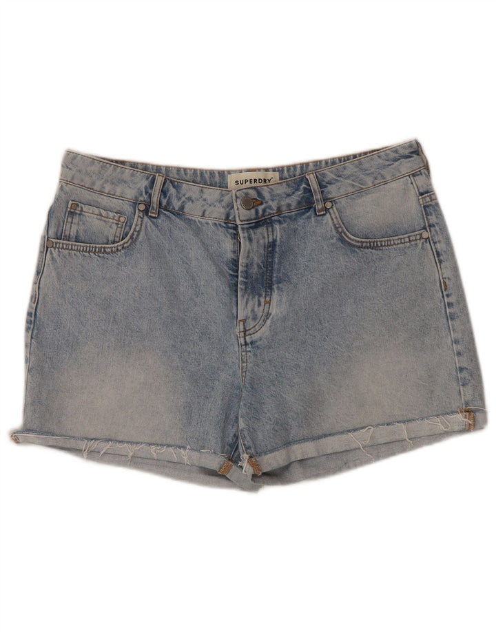 Damskie spodenki jeansowe Superdry W32, duże, niebieskie, bawełniane
