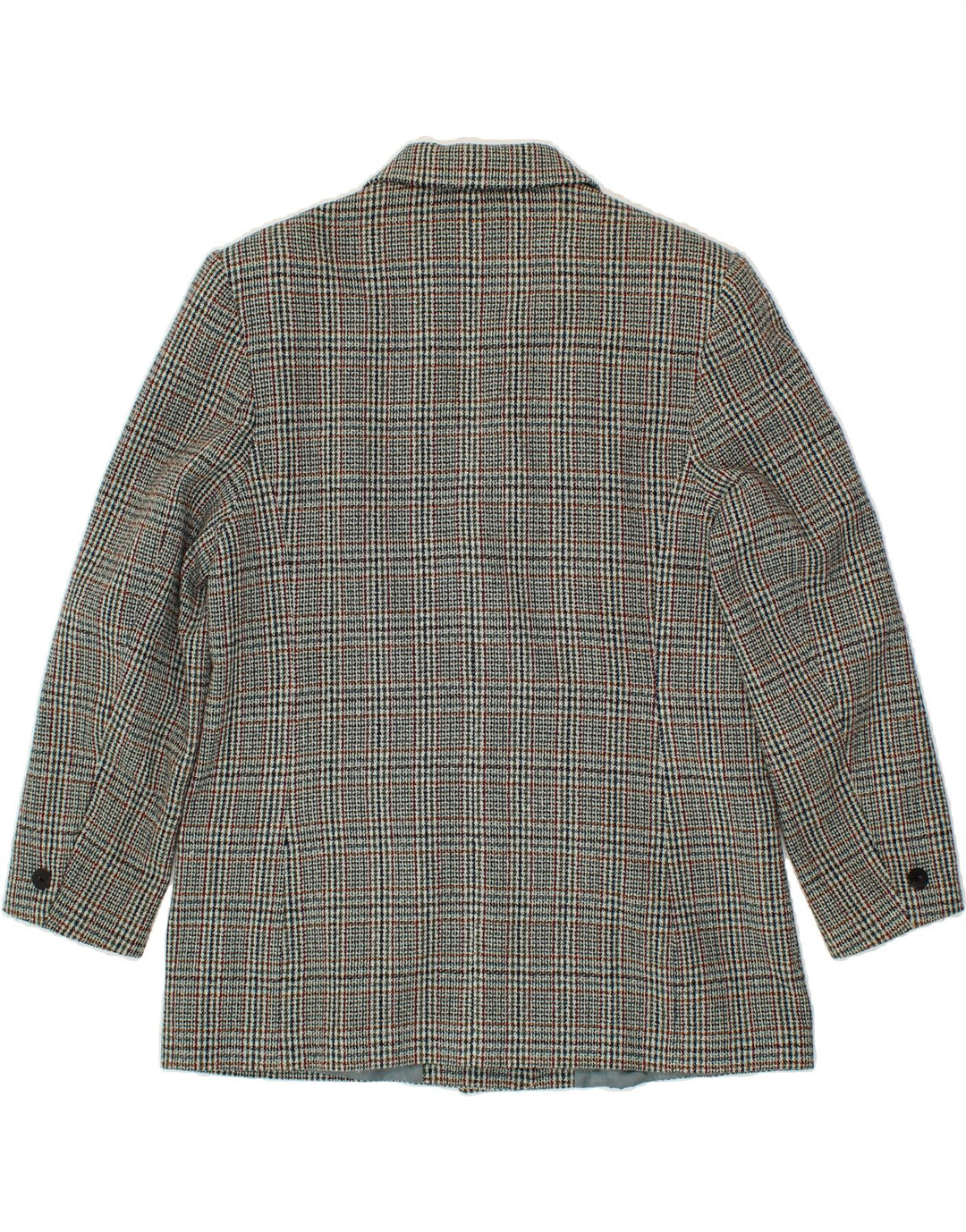 VINTAGE Womens Double Breasted Blazer Jacket UK 16 Large Grey Houndstooth Vintage Vintage and Second-Hand Vintage from Messina Hembry 