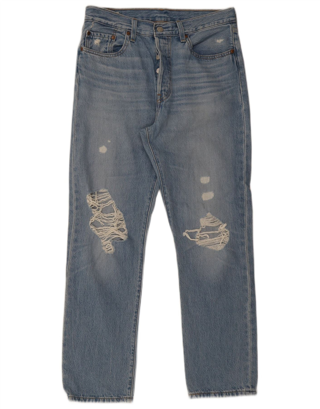Damskie jeansy Levi's 501 w trudnej sytuacji W28 L28 Niebieska bawełna