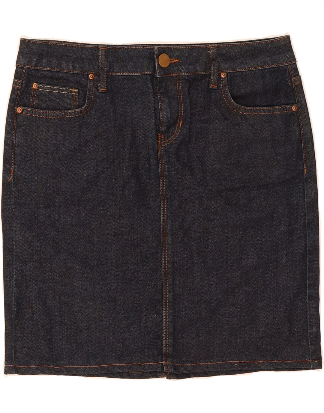 ZARA Womens Denim Skirt EU 40 Medium W30  Navy Blue Cotton Vintage Zara and Second-Hand Zara from Messina Hembry 