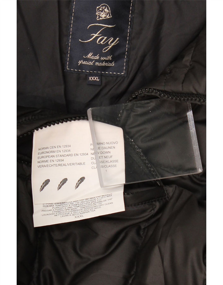Męska ocieplana kurtka FAY UK 46 3XL Czarny poliester