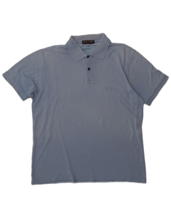 Męska koszulka polo PIERRE CARDIN, niebieska, bawełniana