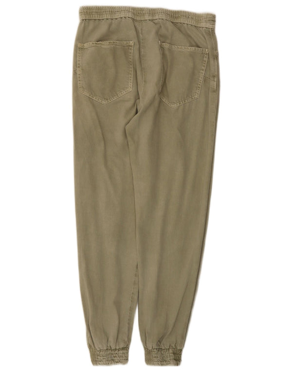 Damskie spodnie joggery Zara XS W24 L26, bawełna khaki