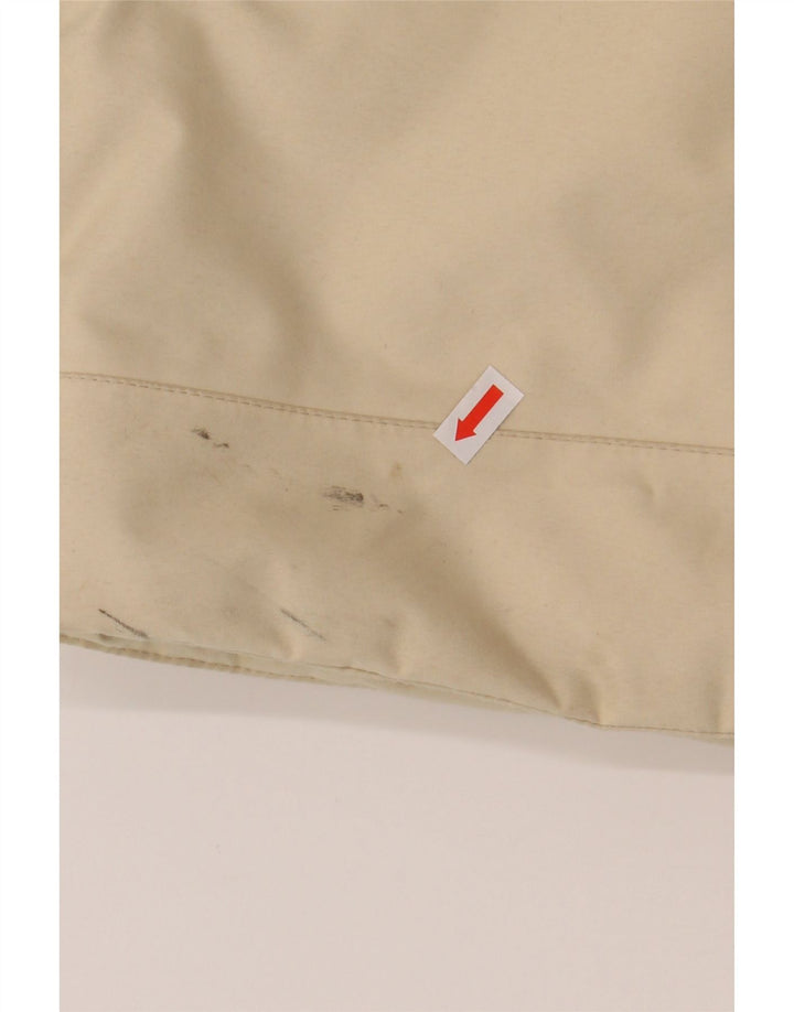 JACK WOLFSKIN Womens Hooded Windbreaker Coat UK 12/14 Medium Off White Vintage Jack Wolfskin and Second-Hand Jack Wolfskin from Messina Hembry 