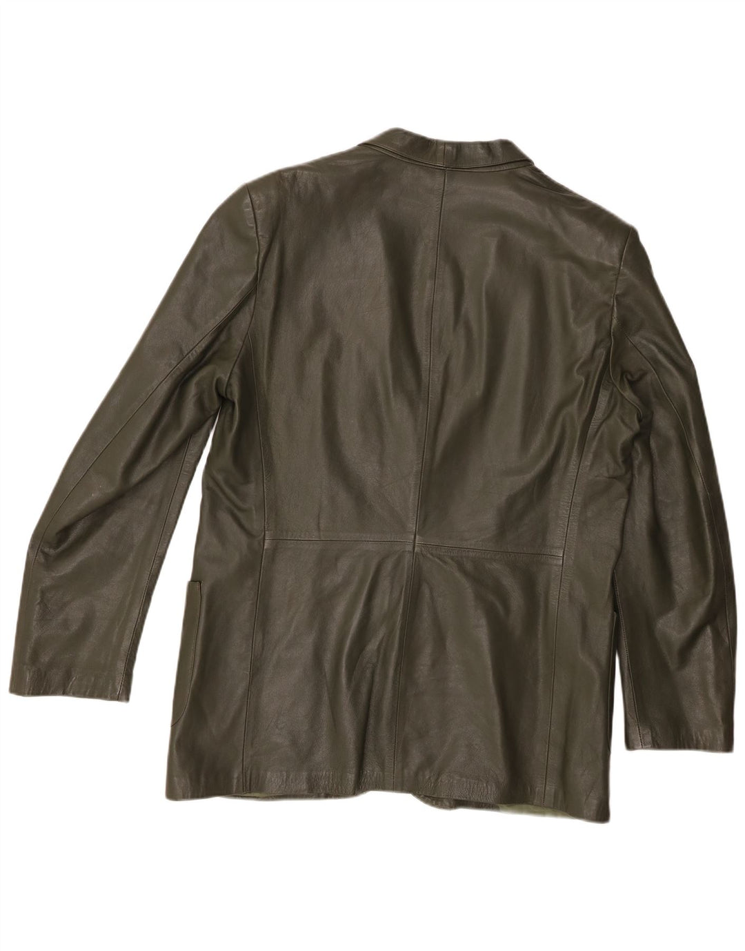 Vintage męska skórzana marynarka zapinana na 2 guziki IT 52 XL, zielona skóra