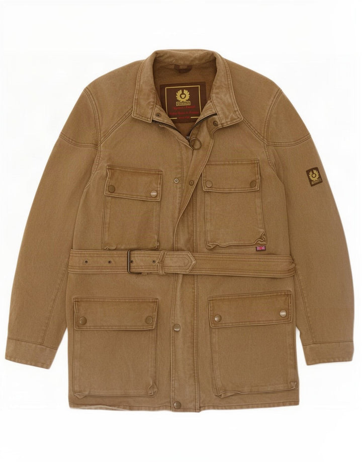 Męska kurtka użytkowa Belstaff UK 38 Średniobrązowa, bawełniana