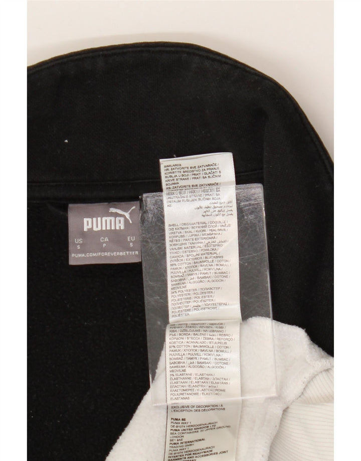 Męska kurtka dresowa PUMA z grafiką, mała, biała, bawełniana w bloki kolorów