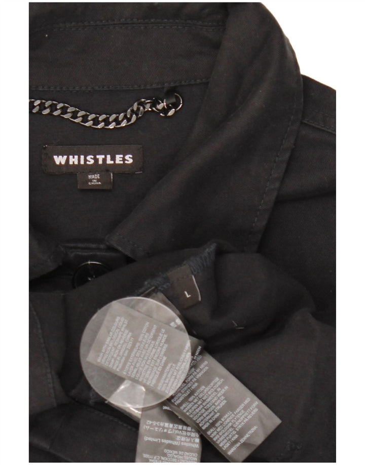 Whistle damska kurtka oversize UK 16, duża, czarna, bawełniana