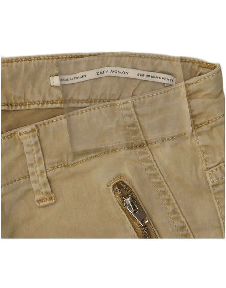 Spodnie damskie Zara Slim Cargo EU 38 Small W28 L28 Beżowe
