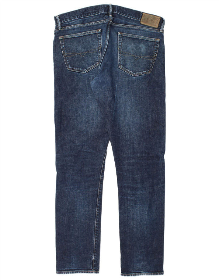 POLO RALPH LAUREN Męskie jeansy slim W34 L32 Niebieska bawełna