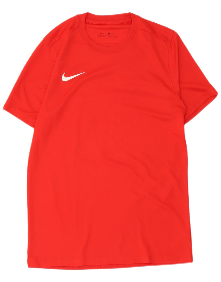 Męski T-shirt z grafiką Nike Dri Fit, duży, czerwony, poliester