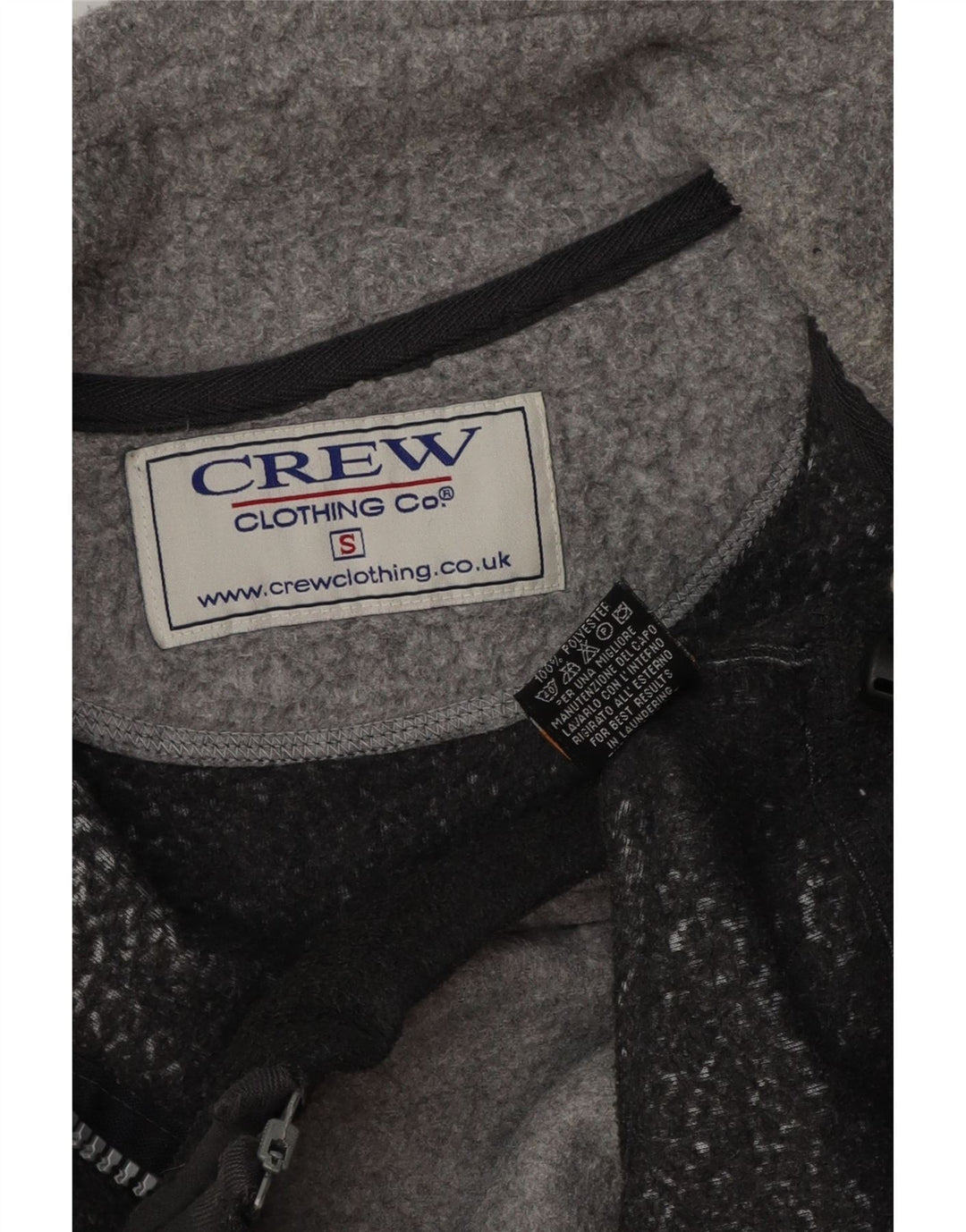CREW CLOTHING Męska kamizelka polarowa UK 36, mała, szary poliester