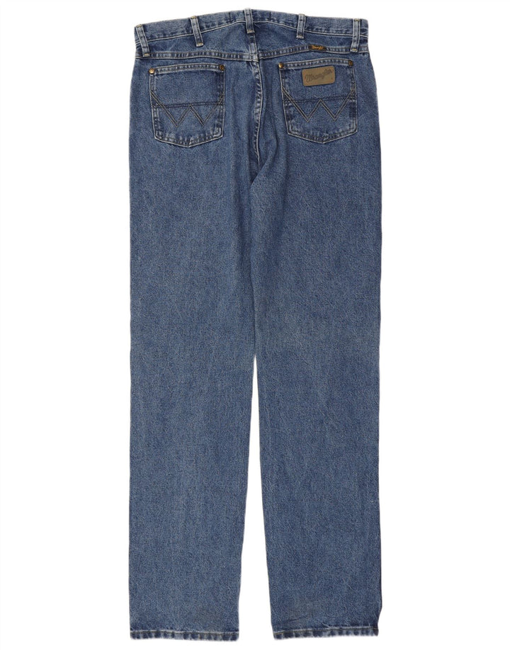 Męskie proste dżinsy Wrangler W34 L36 Niebieskie bawełniane
