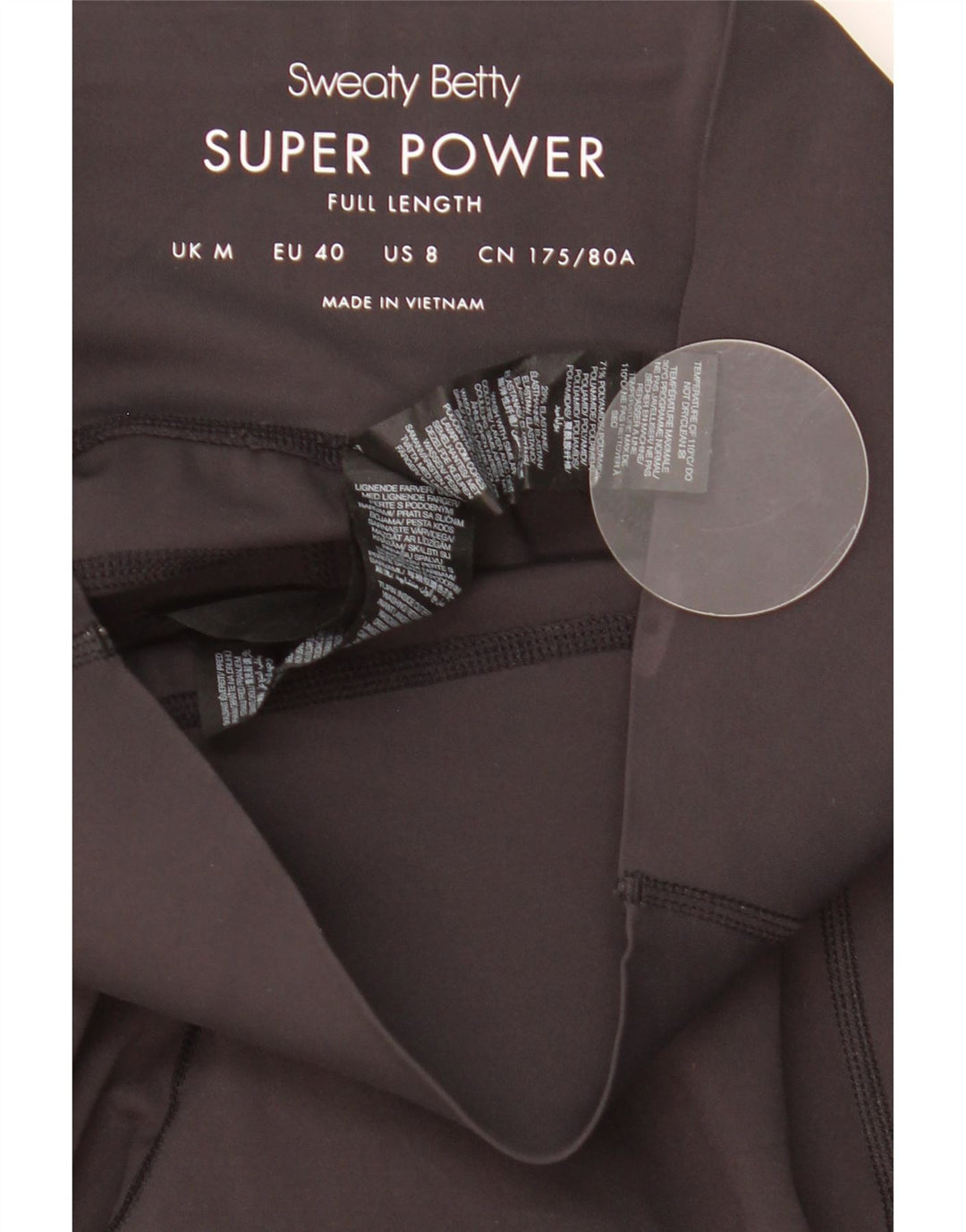Legginsy damskie Sweaty Betty UK 12, średni czarny poliamid