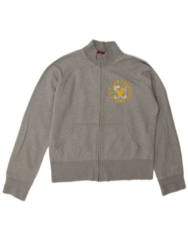 Damska kurtka dresowa Levi's z grafiką UK 18 XL, szara, nakrapiana
