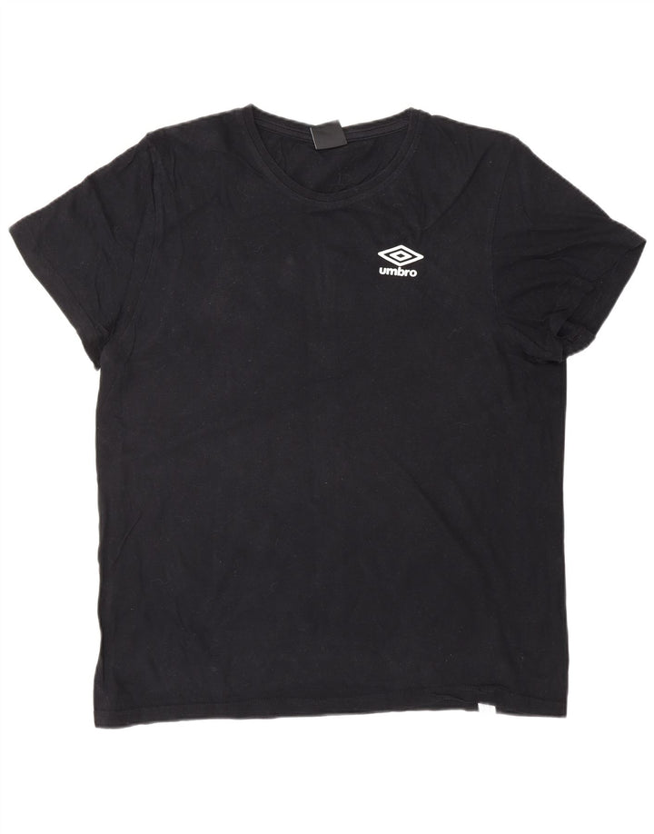 UMBRO Męski T-Shirt Top XL Czarna Bawełna