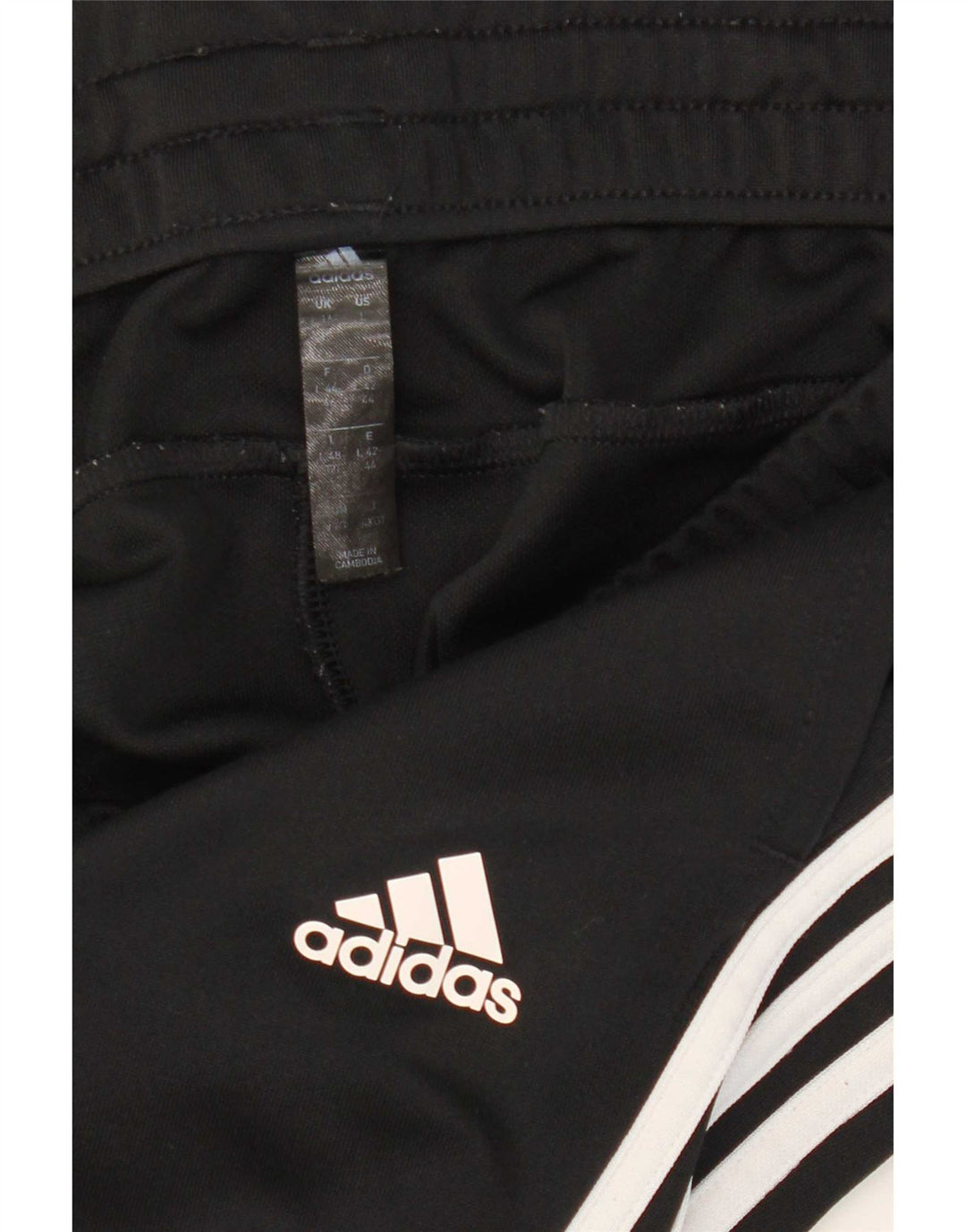 Damskie spodnie dresowe Adidas UK 16/18, duże, czarne, poliestrowe