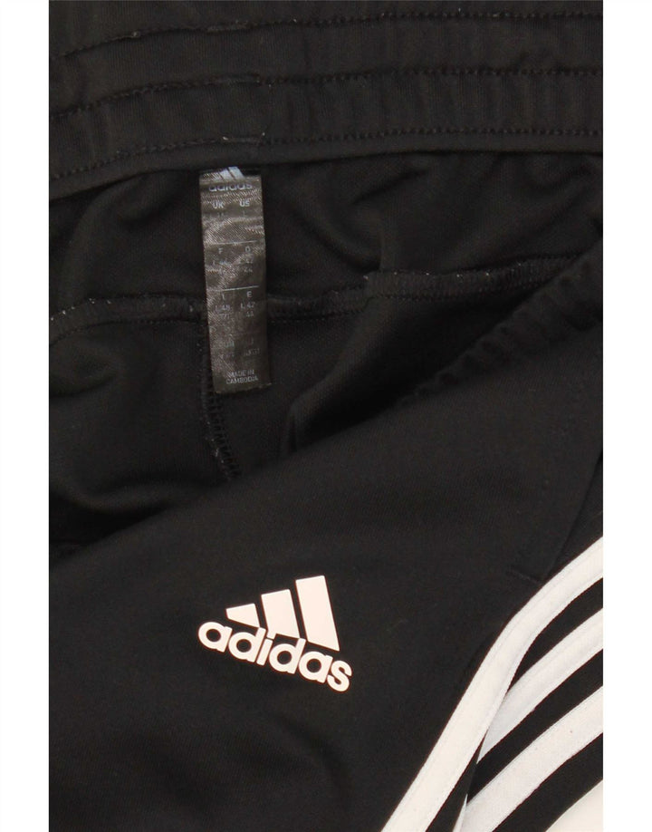 Damskie spodnie dresowe Adidas UK 16/18, duże, czarne, poliestrowe