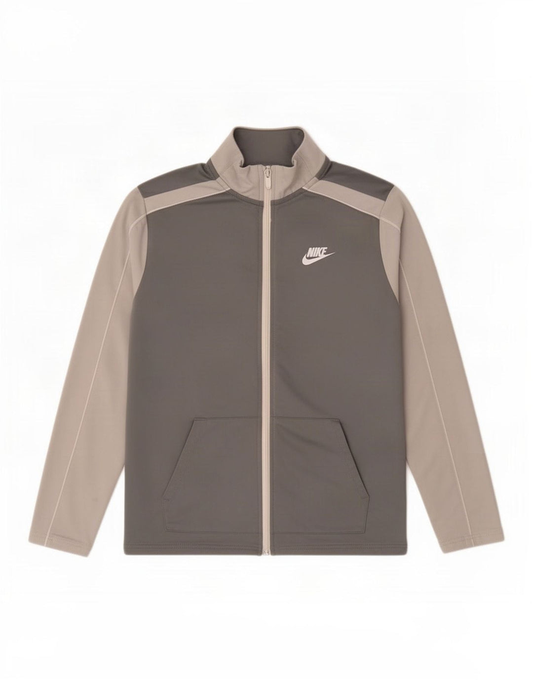 Chłopięca kurtka dresowa Nike 13-14 lat XL Szary poliester z blokami kolorów