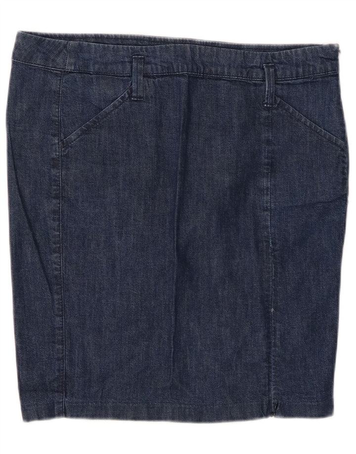 BENETTON Damska spódnica dżinsowa IT 44 Medium W30 Granatowa bawełna