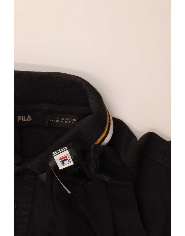 Męska koszulka polo Fila XL, czarna, bawełniana