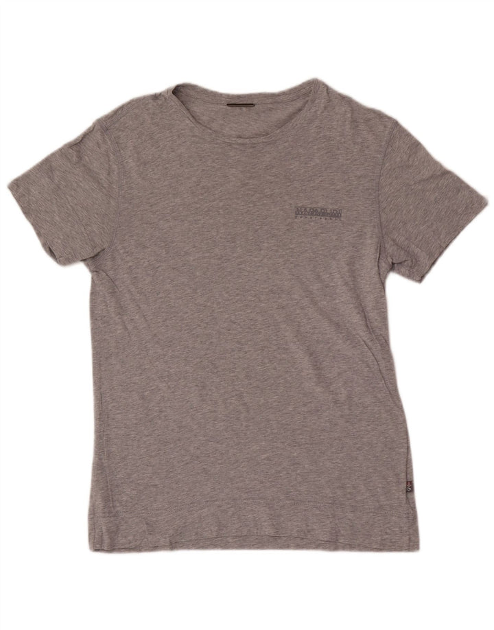 Męski t-shirt geograficzny Napapijri, mały, szary