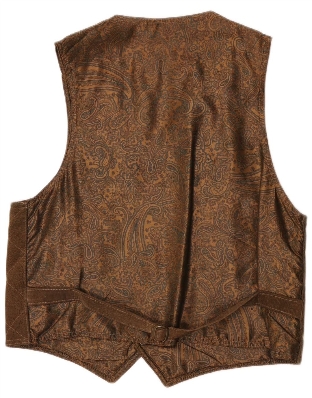 Vintage męska zamszowa kamizelka duża brązowa skóra