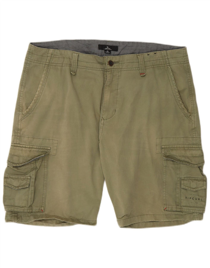 Męskie szorty cargo Rip Curl o swobodnym kroju W36, duże, bawełniane w kolorze khaki