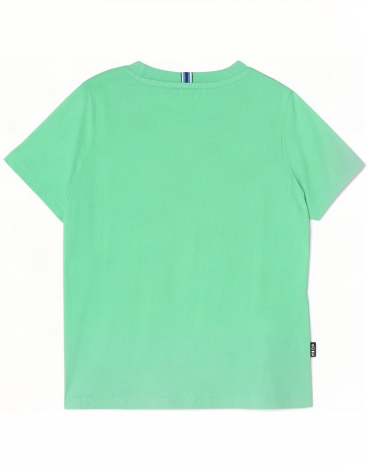 Ted Baker Chłopięcy T-shirt z grafiką, 3-4 lata, zielony, bawełniany