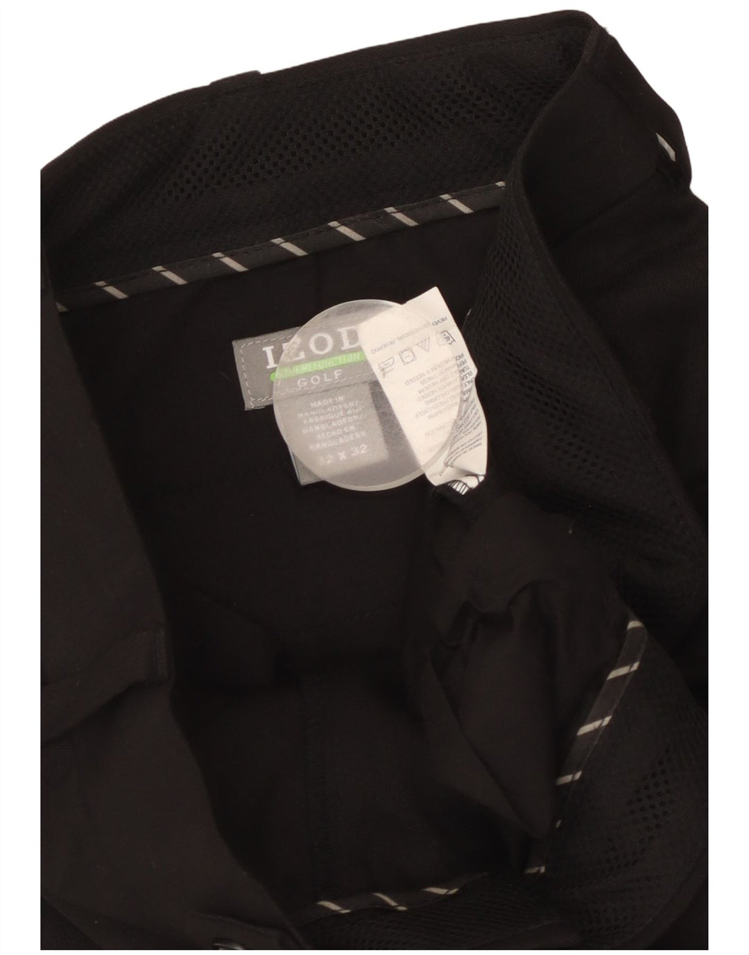 Męskie spodnie golfowe Izod o prostych krojach W32 L32 Czarny poliester