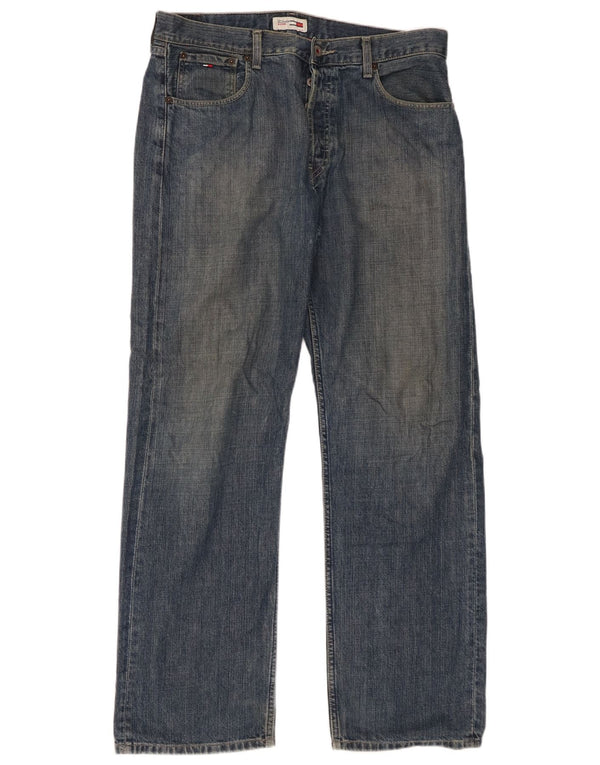 Męskie jeansy flagowe Tommy Hilfiger W34 L32 Niebieskie bawełniane