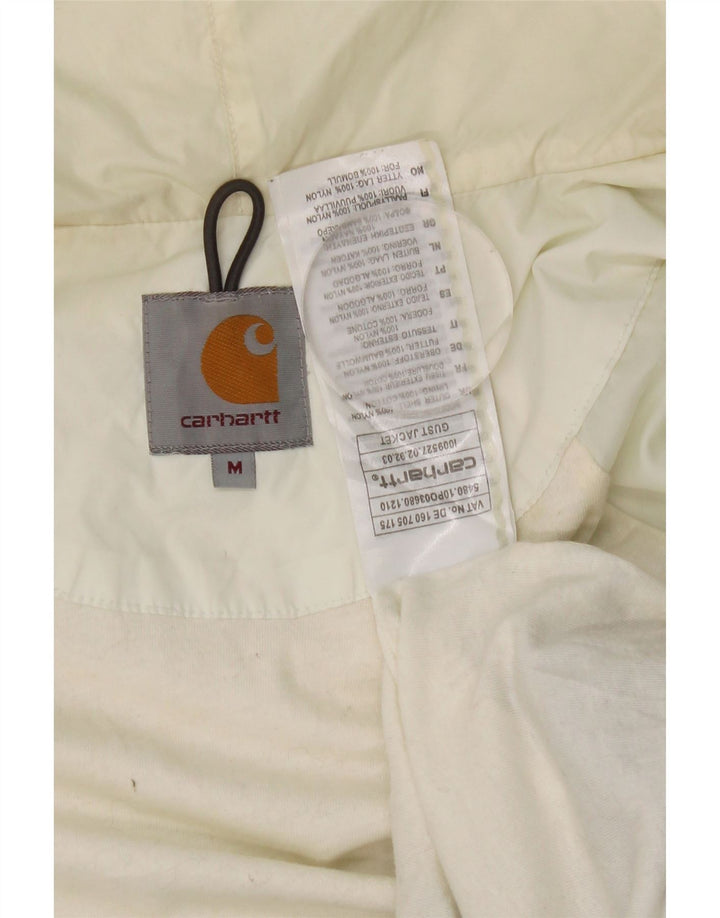 Damska kurtka przeciwdeszczowa Carhartt z kapturem UK 14, nylon w kolorze średniego błękitu