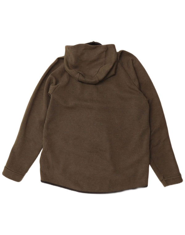 Męski sweter z kapturem i zamkiem błyskawicznym Nike XL, bawełniany khaki